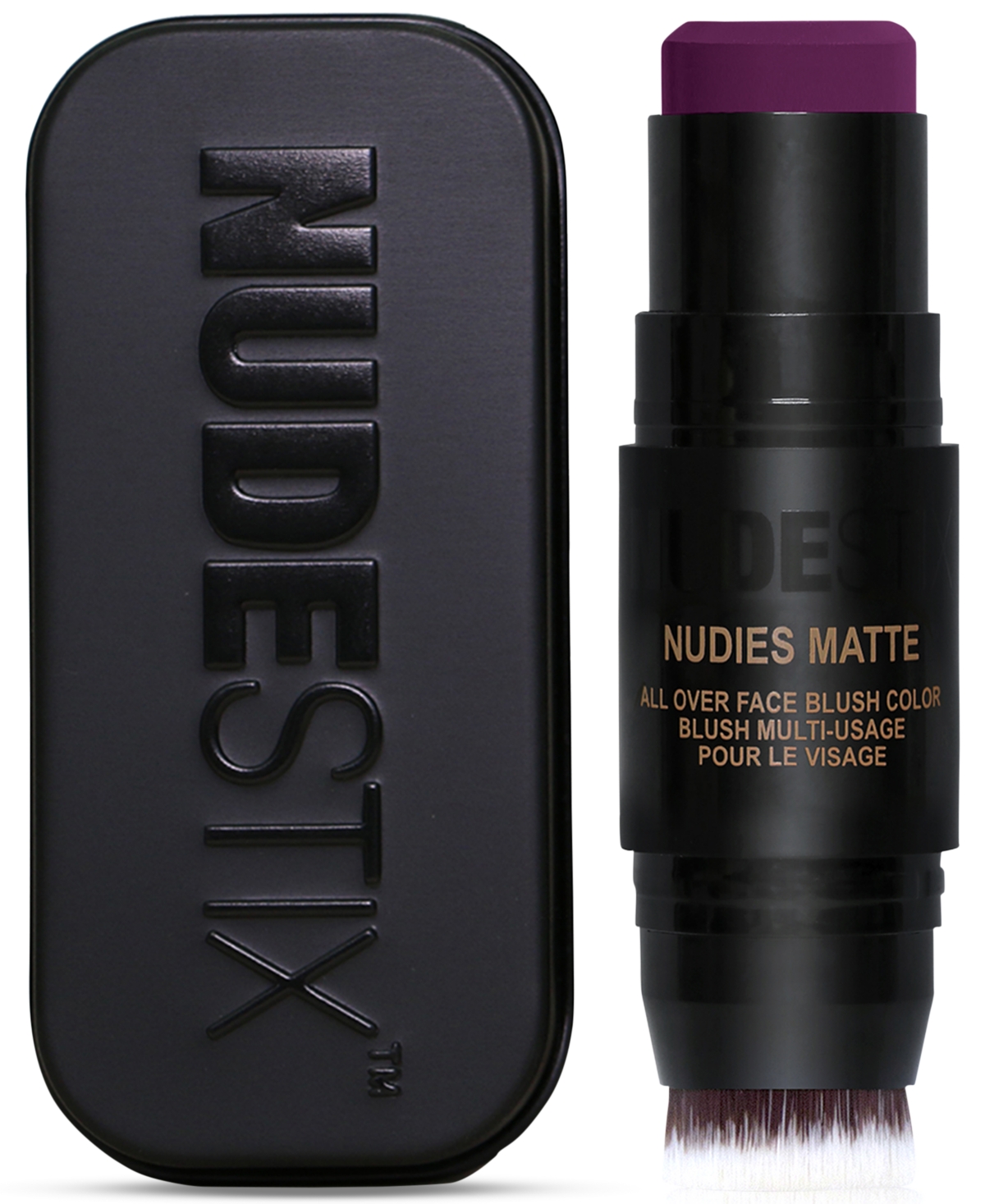 Nudestix Nudies Matte Blush In Moodie Blu (deep Eggplant)
