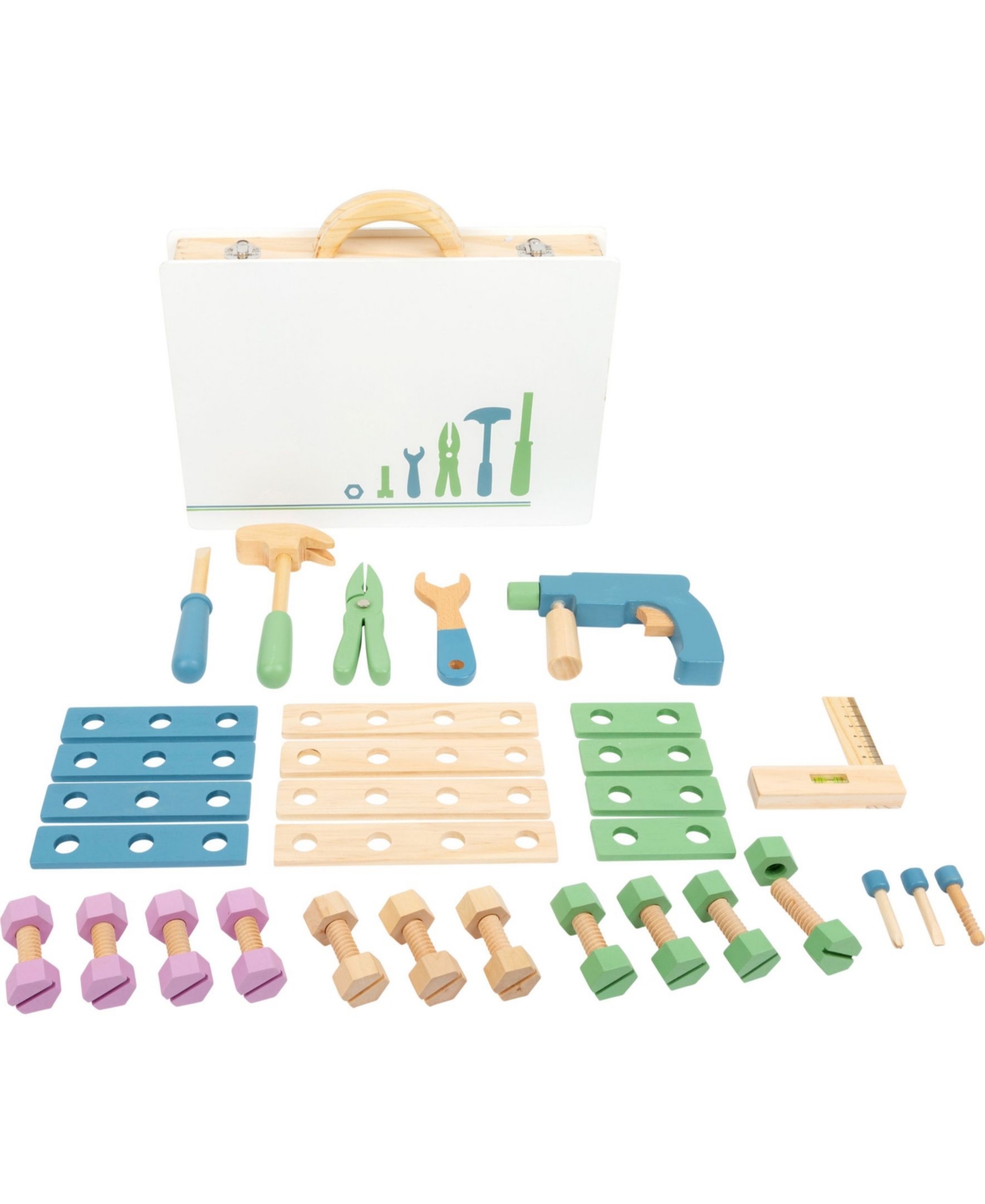 Legler Usa Small Foot Wooden Toys Premium Nordic Toolbox Playset In Multi
