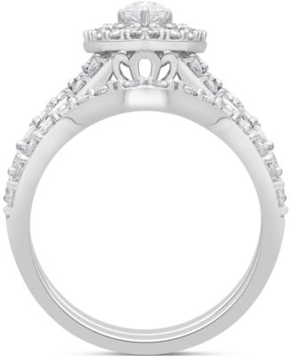 Diamond Pear Bridal Set (2 ct. t.w.) in 14k White Gold