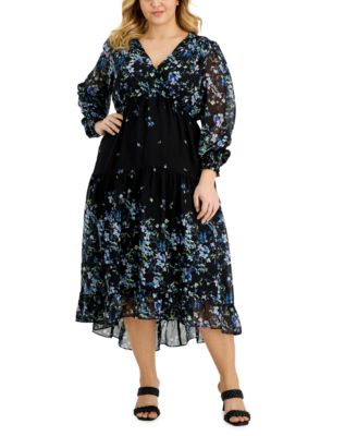 Taylor - Plus Size Chiffon Midi Dress