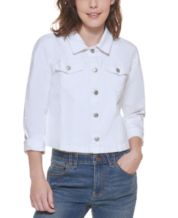 Macys white jean clearance jacket