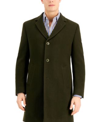 Men's Barge Classic Fit Wool/Cashmere Blend Solid Overcoat