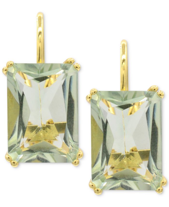 Lime Quartz Leverback Drop Earrings (12-5/8 ct. t.w.) in 14k Gold-Plated