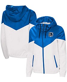 Women's Blue, White Dallas Mavericks Shortstop Dewspo Water-Repellent Full-Zip Jacket