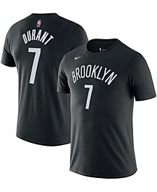 Men's Kevin Durant Black Brooklyn Nets Diamond Icon Name Number T-shirt