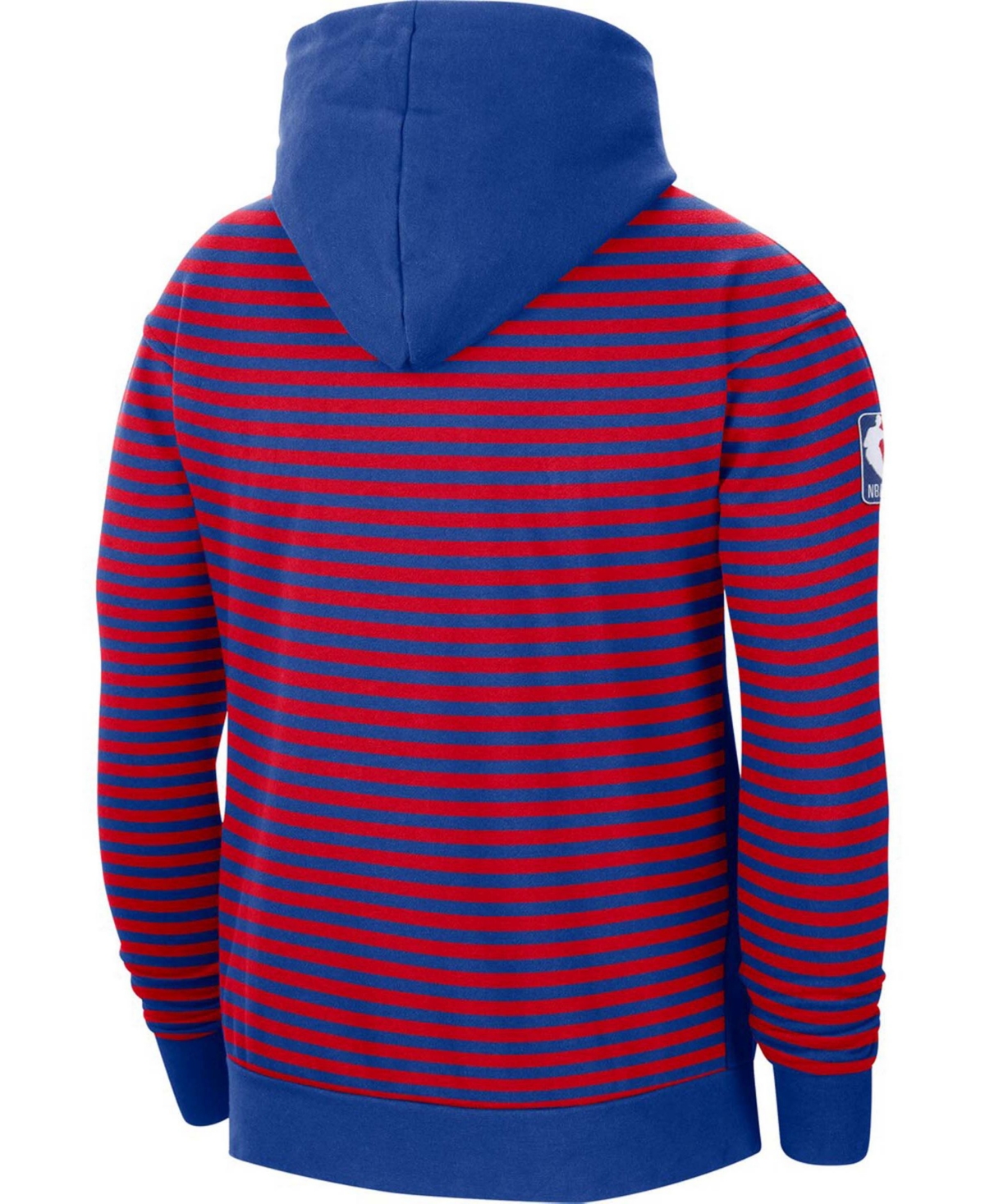 Men'sand Royal Philadelphia 76ers 75th Anniversary Courtside Striped Pullover Hoodie - Red