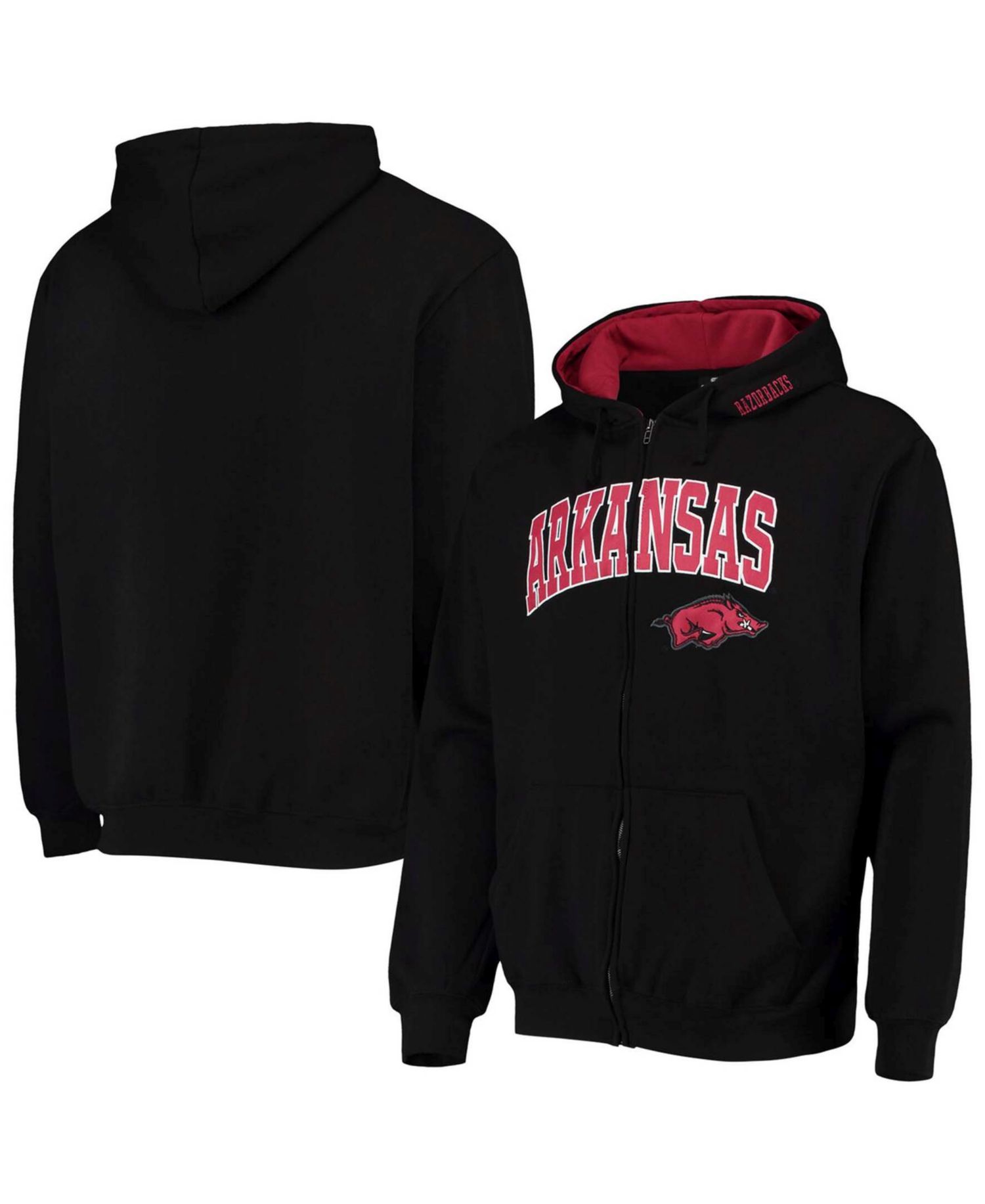 Men's Arkansas Razorbacks Arch Logo 3.0 Full-Zip Hoodie