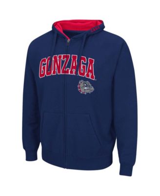Men's Navy Gonzaga Bulldogs Arch Logo 3.0 Full-Zip Hoodie