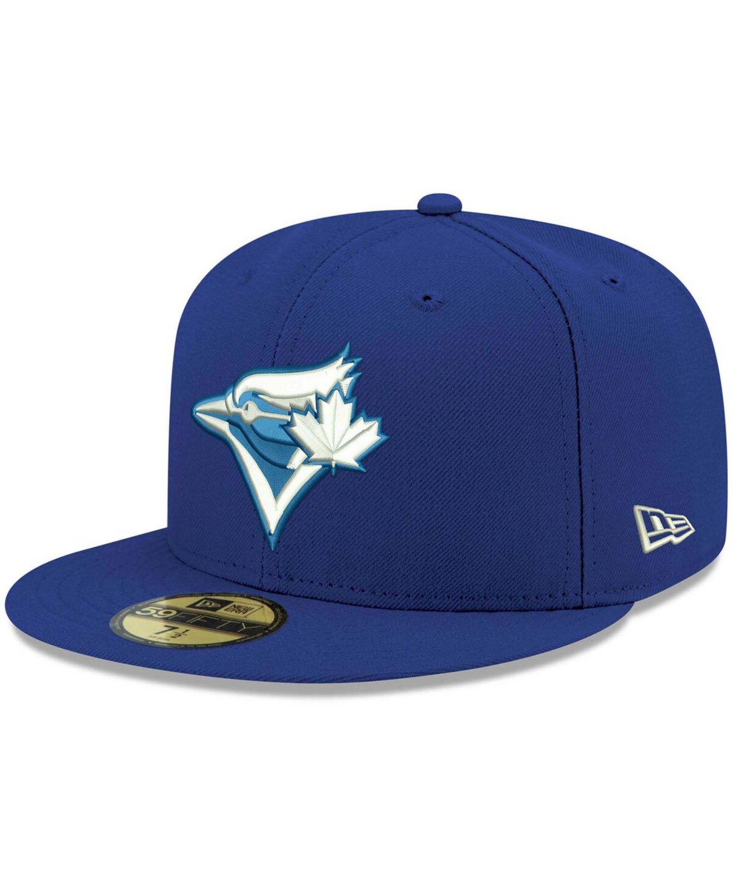 Мужская кепка New Era Royal Toronto Blue Jays Logo White 59FIFTY Fitted Hat — фото 2