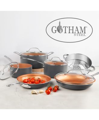 Gotham Steel CLOSEOUT! Non-Stick Ti-Ceramic 10 Piece Round Cookware Set ...