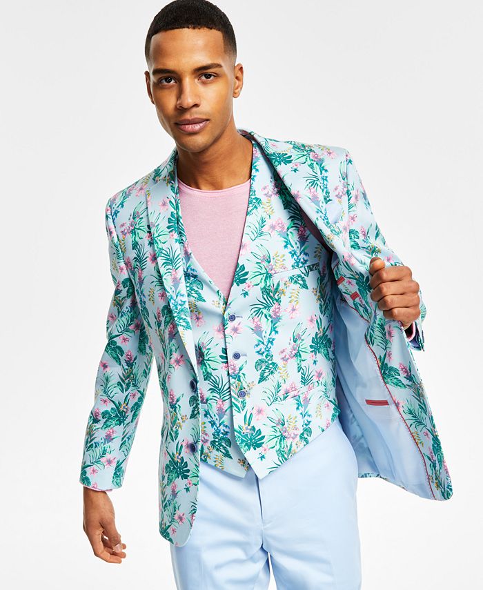 Bar III Men's Slim-Fit Floral-Print Suit Jacket, Created for Macy's &  Reviews - Suits & Tuxedos - Men - Macy's