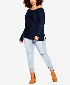 Trendy Plus Size Lean In Sweater