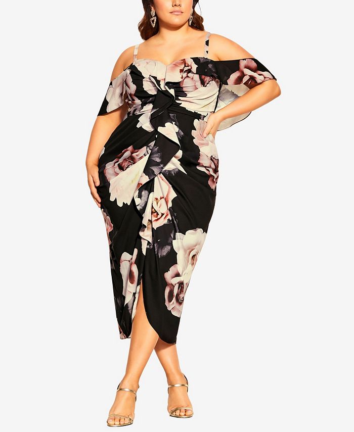 City Chic Trendy Plus Size Austin Floral Mini Dress Macy s