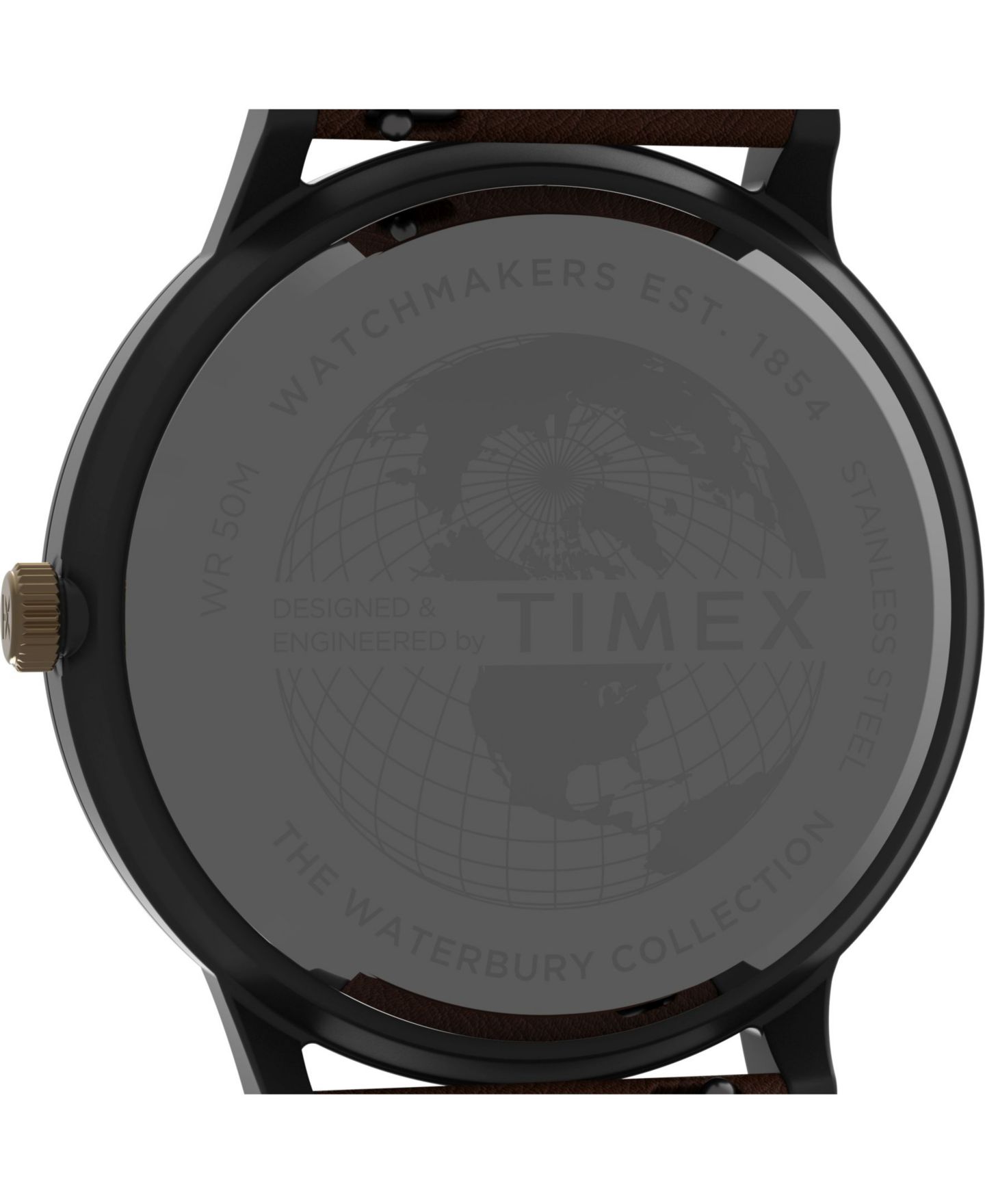 Мужские часы Timex Waterbury Black Leather Strap Watch 40 mm — фото 3
