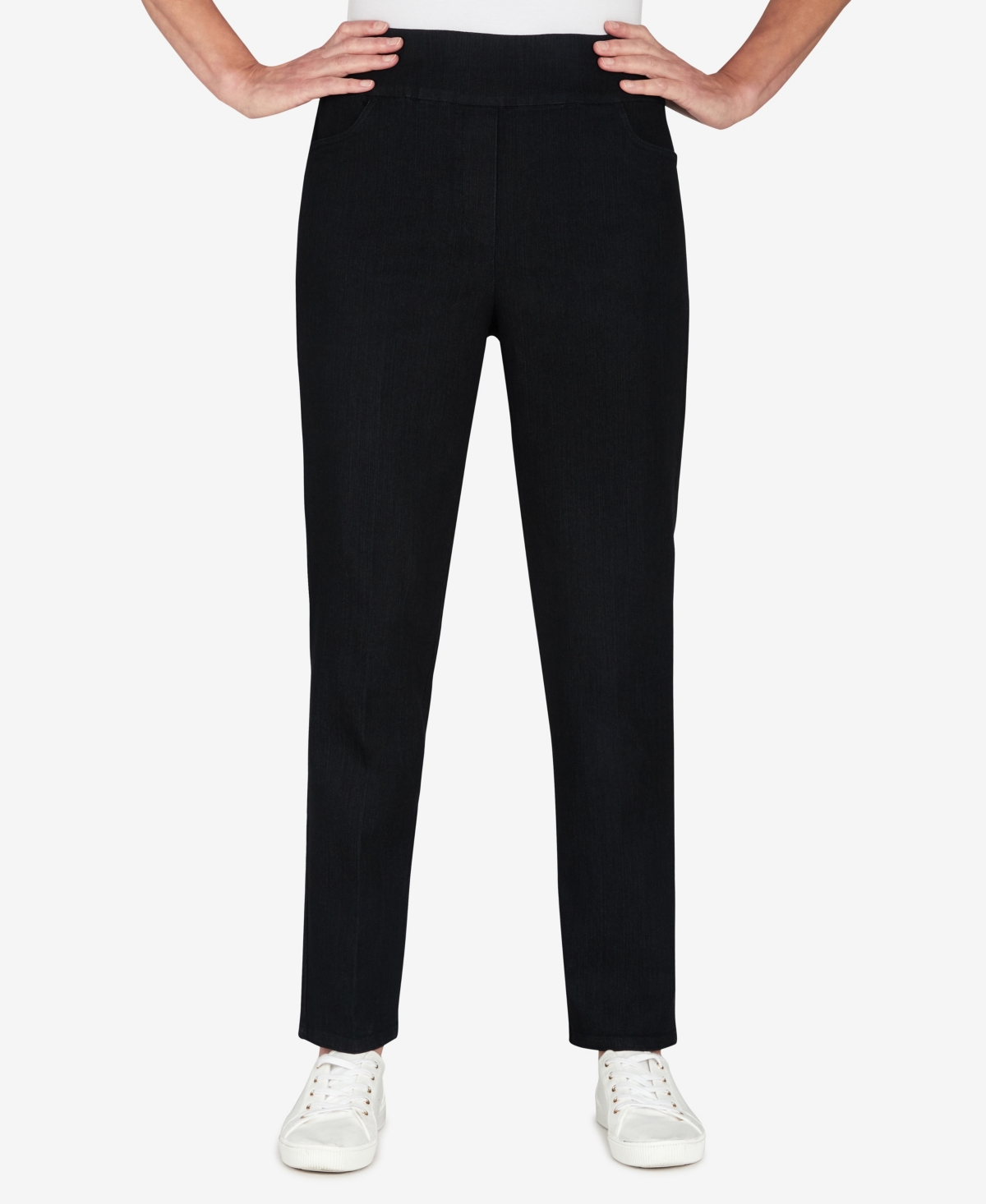 Shop Alfred Dunner Plus Size Super Stretch Mid-rise Average Length Pant In Black