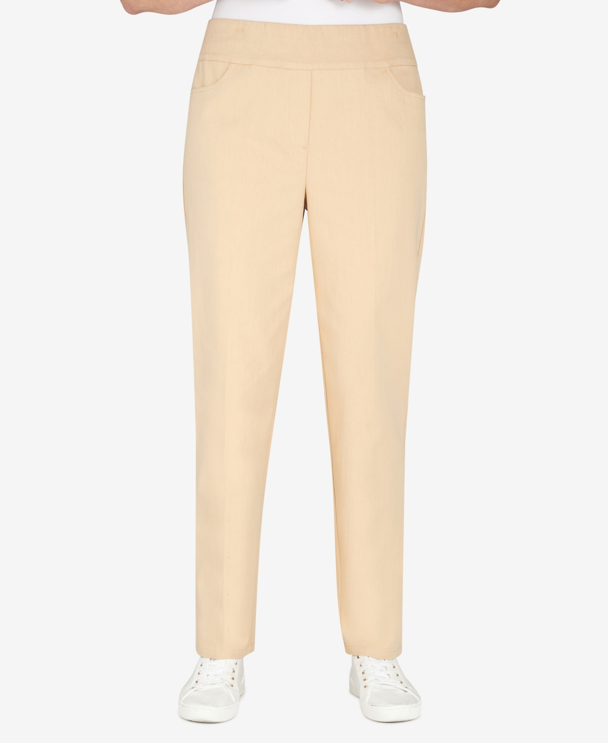 Shop Alfred Dunner Plus Size Super Stretch Mid-rise Average Length Pant In Stone