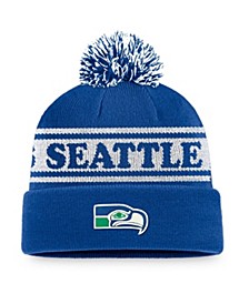 Men's Royal Seattle Seahawks Sport Resort Cuffed Knit Hat with Pom