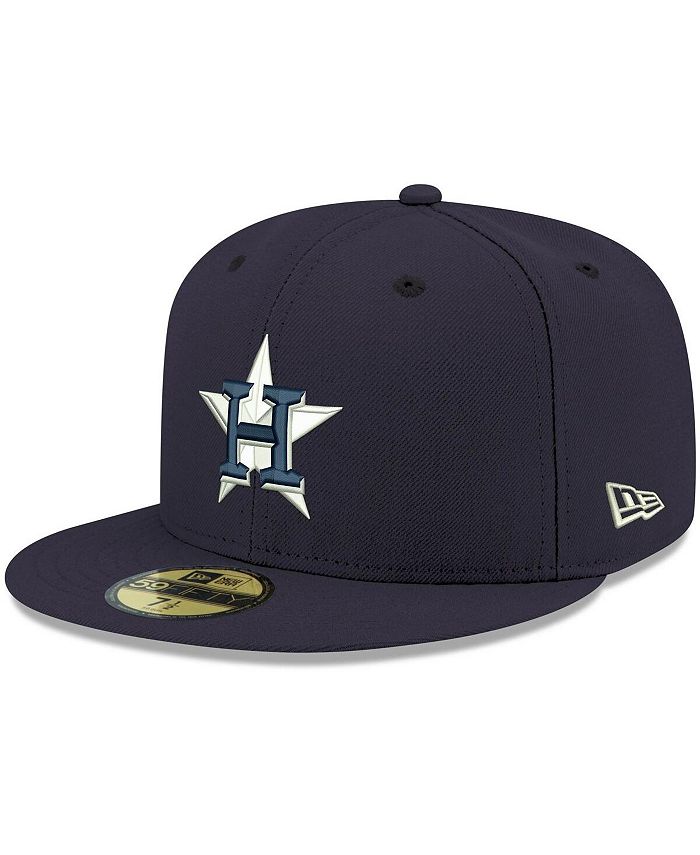 New Era Men's Navy Houston Astros Logo White 59FIFTY Fitted Hat