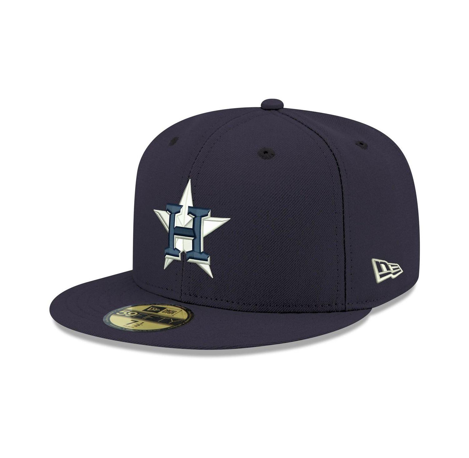 Men's Navy Houston Astros Logo White 59FIFTY Fitted Hat