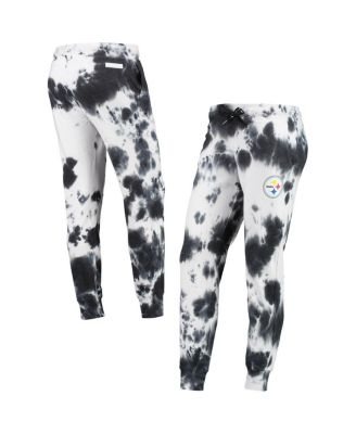 DKNY Women's White and Black Pittsburgh Steelers Melody Tie-Dye Jogger Pants  - Macy's