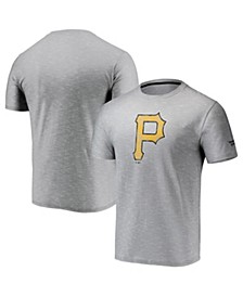 Men's Gray Pittsburgh Pirates Team Logo Space-Dye T-shirt
