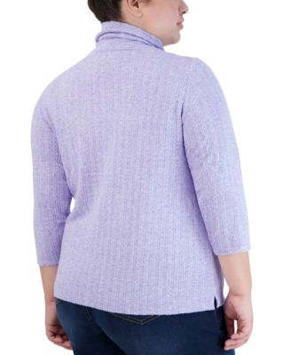Jones New York Plus Size Cable Knit Top 