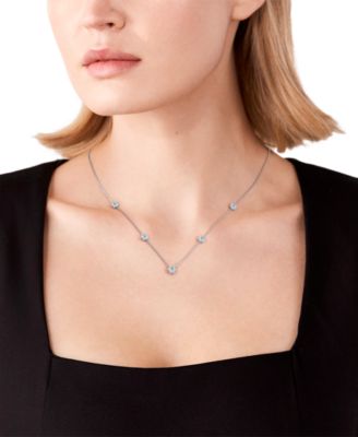 Diamond Honeycomb Station Statement Necklace (7/8 ct. t.w.) in 14k White or Yellow Gold, 16" + 2" extender