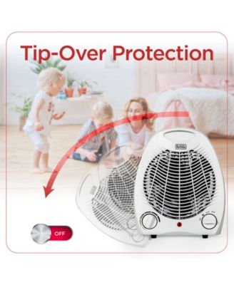 Personal Desktop Space Heater for Office, Home & Desk Use, 2 Heat Settings & Fan, Adjustable Thermostat, BHD101W