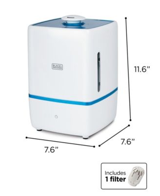 BLACK+DECKER 1.32 Gal. Cool Mist Ultrasonic Tabletop Humidifier 550 Sq. Ft.