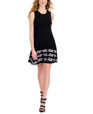 Style & Co - Petite Sleeveless Tie-Dye Stripe Flip Flop Dress