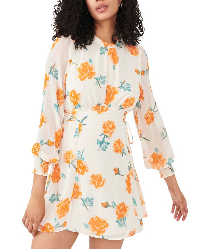 Free people orange lace dress top