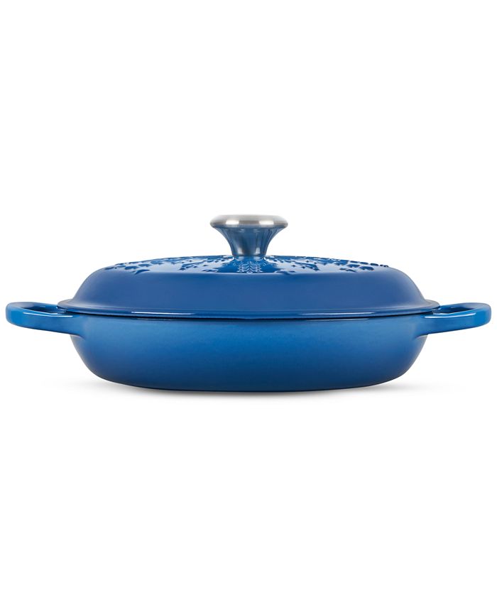 Le Creuset 2.25Qt. Enamelled Cast Iron SnowflakeEmbossed Braiser Macy's