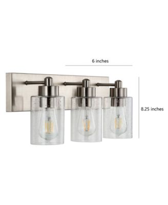Irving 3-Light Seeded Modern Contemporary LED Vanity Light