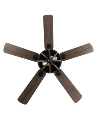 Jasper 2-Light Farmhouse Industrial Iron Dome Shade LED Ceiling Fan with Remote