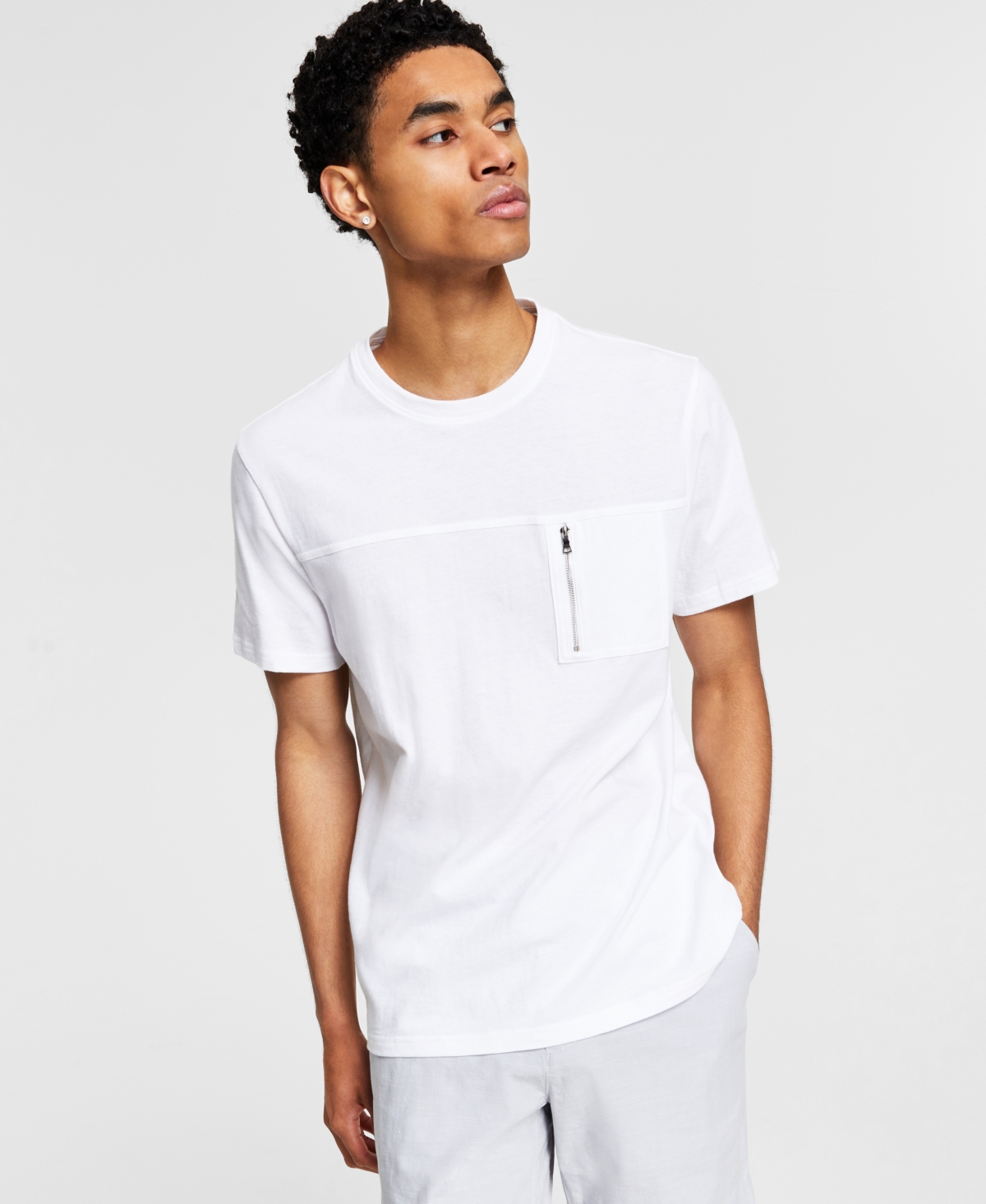 Inc International Concepts Men's Zip Pocket T-Shirt, Created for
