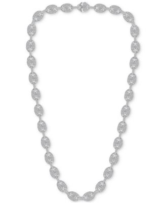 Men's Diamond Mariner Puff Link 24" Chain Necklace (15-3/4 ct. t.w.) in 10k White Gold