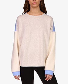 All The Feels Cotton Colorblocked Sweatshirt