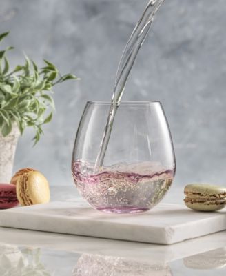 Hue Colored Stemless Wine Glasses, Set of 6