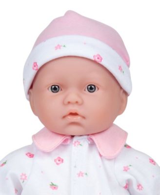 La Baby Caucasian 11" Soft Body Baby Doll Pink Outfit