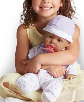 La Baby Hispanic 20" Soft Body Baby Doll Purple Outfit