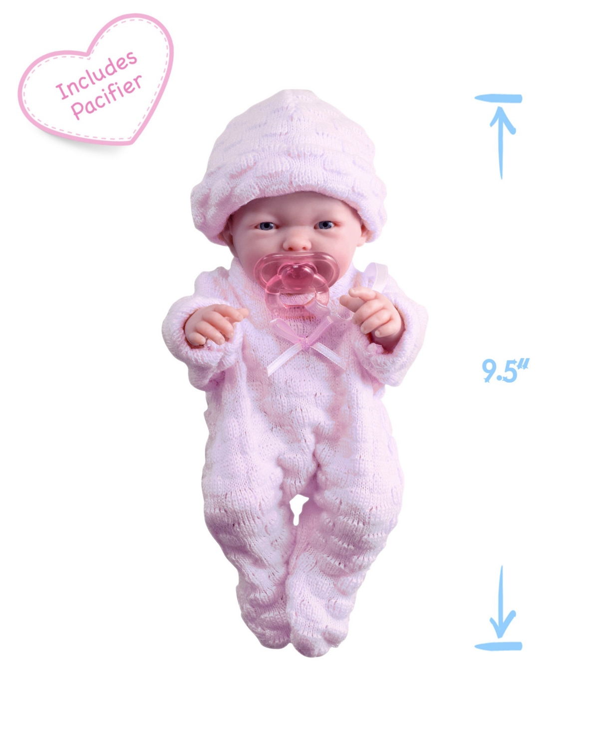 Shop Jc Toys Mini La Newborn 9.5" Real Girl Baby Doll Pink Outfit In Girl - Pink