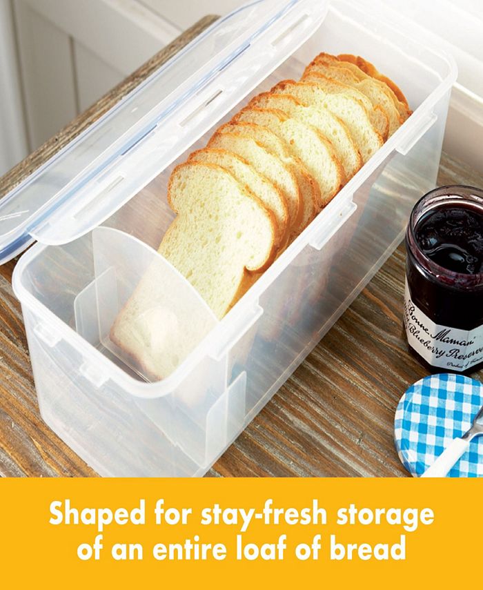 Lock n Lock Easy Essentials 21.1Cup Bread Box and Divided Food Storage
