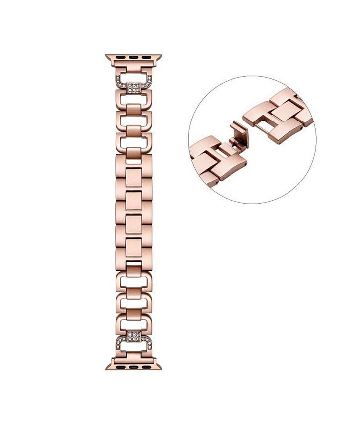 Tiara Rose Gold Plated Stainless Steel Alloy and Rhinestone Band for Apple  Watch, 42mm-44mm