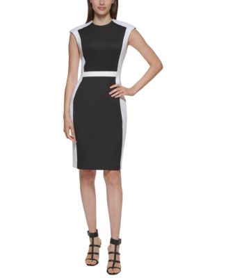 macy's black calvin klein dress