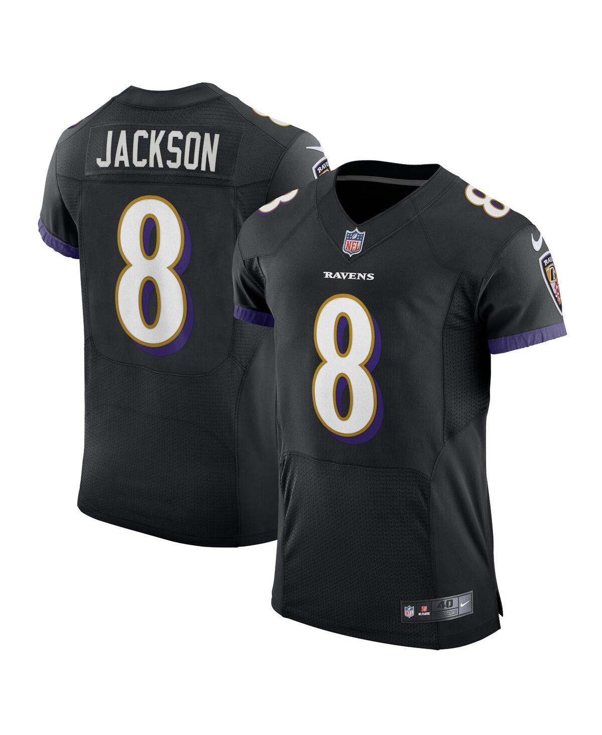 Men's Lamar Jackson Black Baltimore Ravens Alternate Vapor Elite Player Jersey