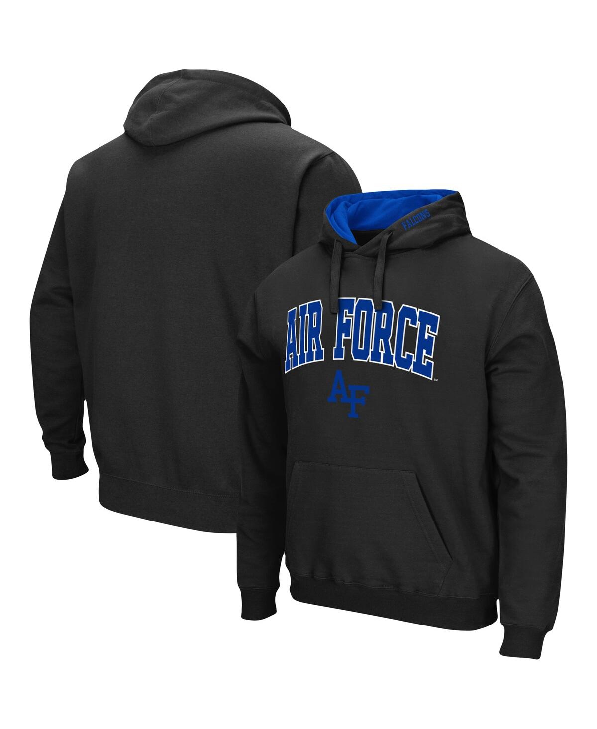 Colosseum Men's Black Air Force Falcons Arch Logo 3.0 Pullover Hoodie In Black
