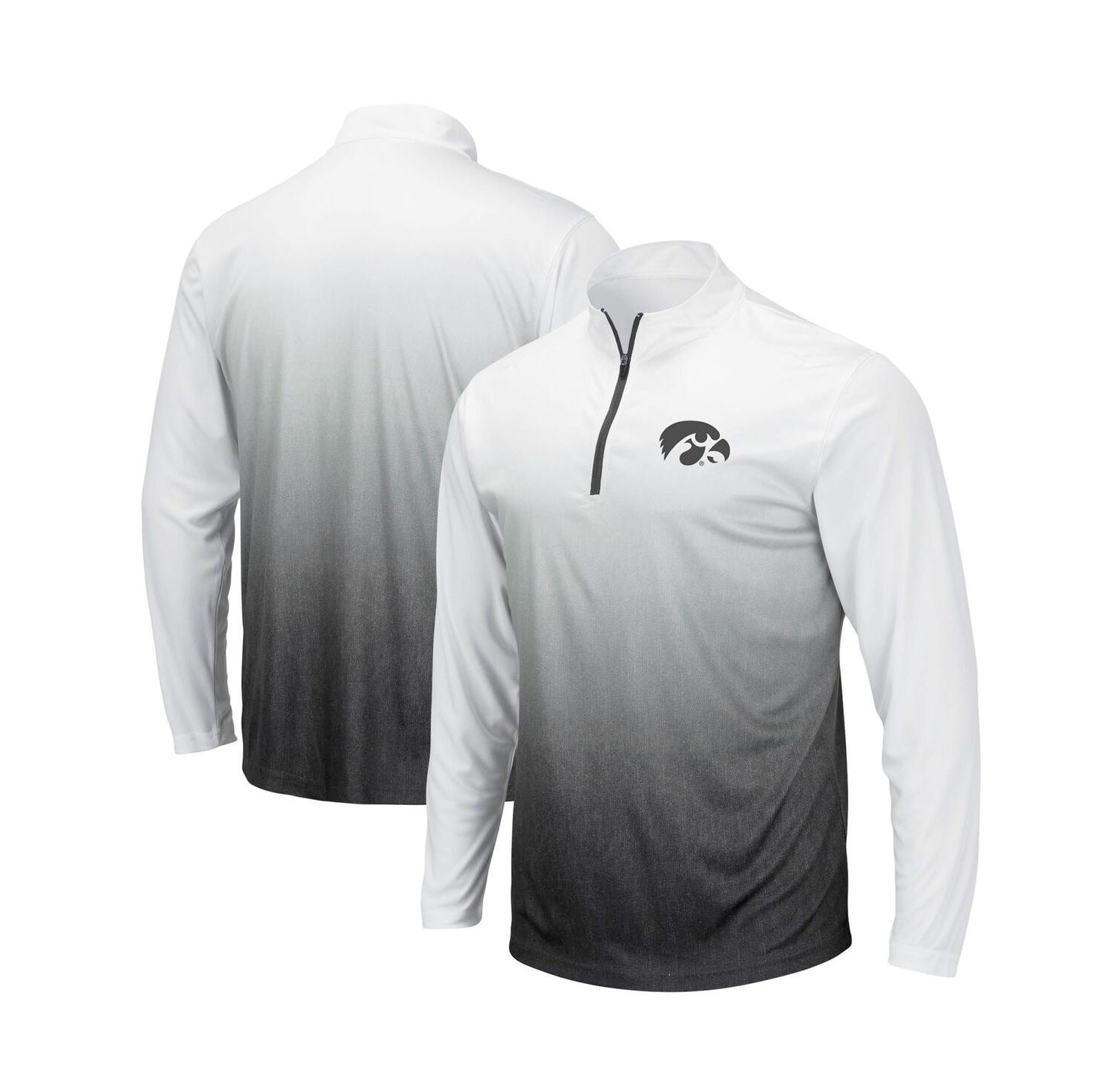 Men's Gray Iowa Hawkeyes Magic Team Logo Quarter-Zip Jacket