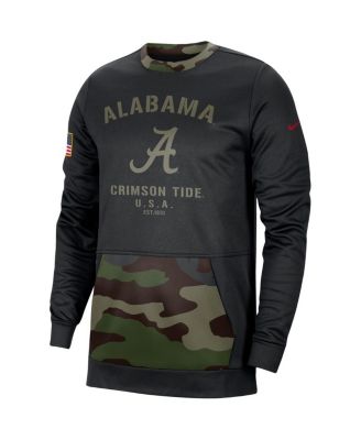 Men's Black, Camo Alabama Crimson Tide Military-Inspired Appreciation Performance Pullover Sweatshirt