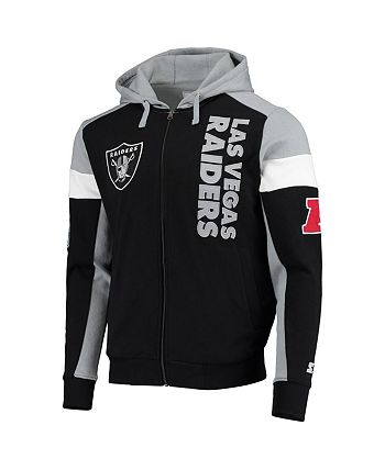 Las Vegas Raiders Starter Extreme Full-Zip Hoodie Jacket - Black