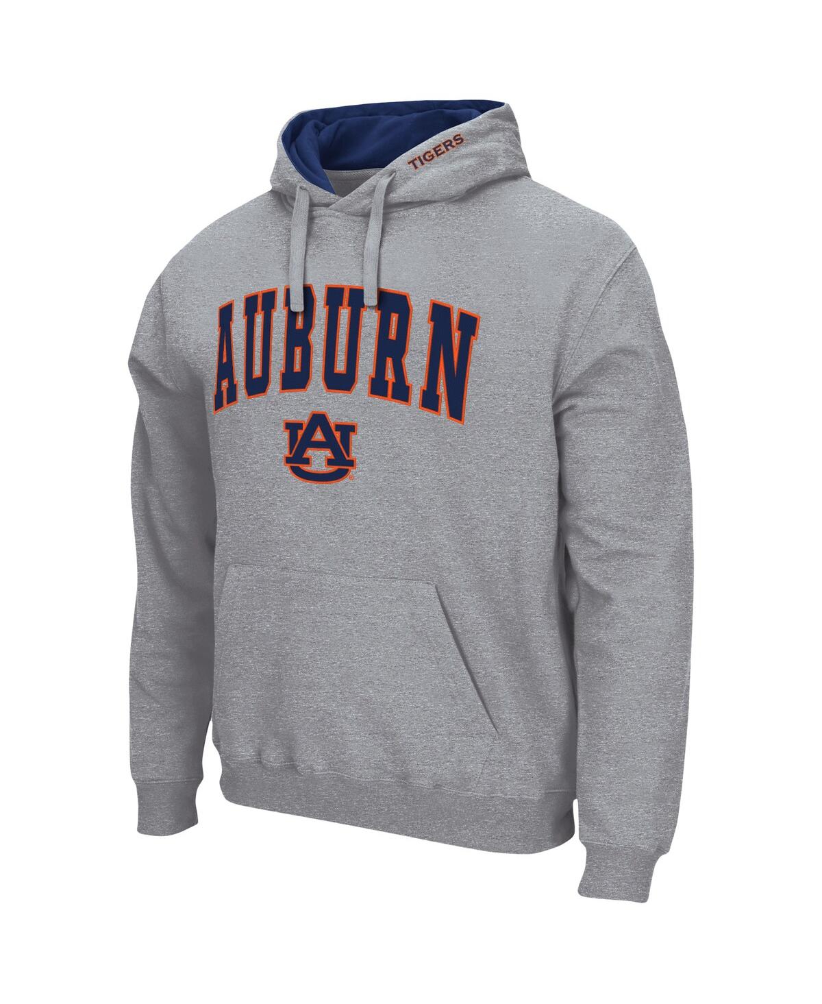 Shop Colosseum Men's Heather Gray Auburn Tigers Arch Logo 3.0 Pullover Hoodie In Heathered Gray